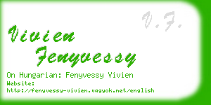 vivien fenyvessy business card